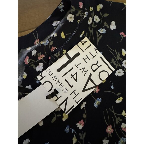 41 Hawthorn Women Size 2X Floral Popover Blouse Short Sleeve Recycled Material - Picture 7 of 13